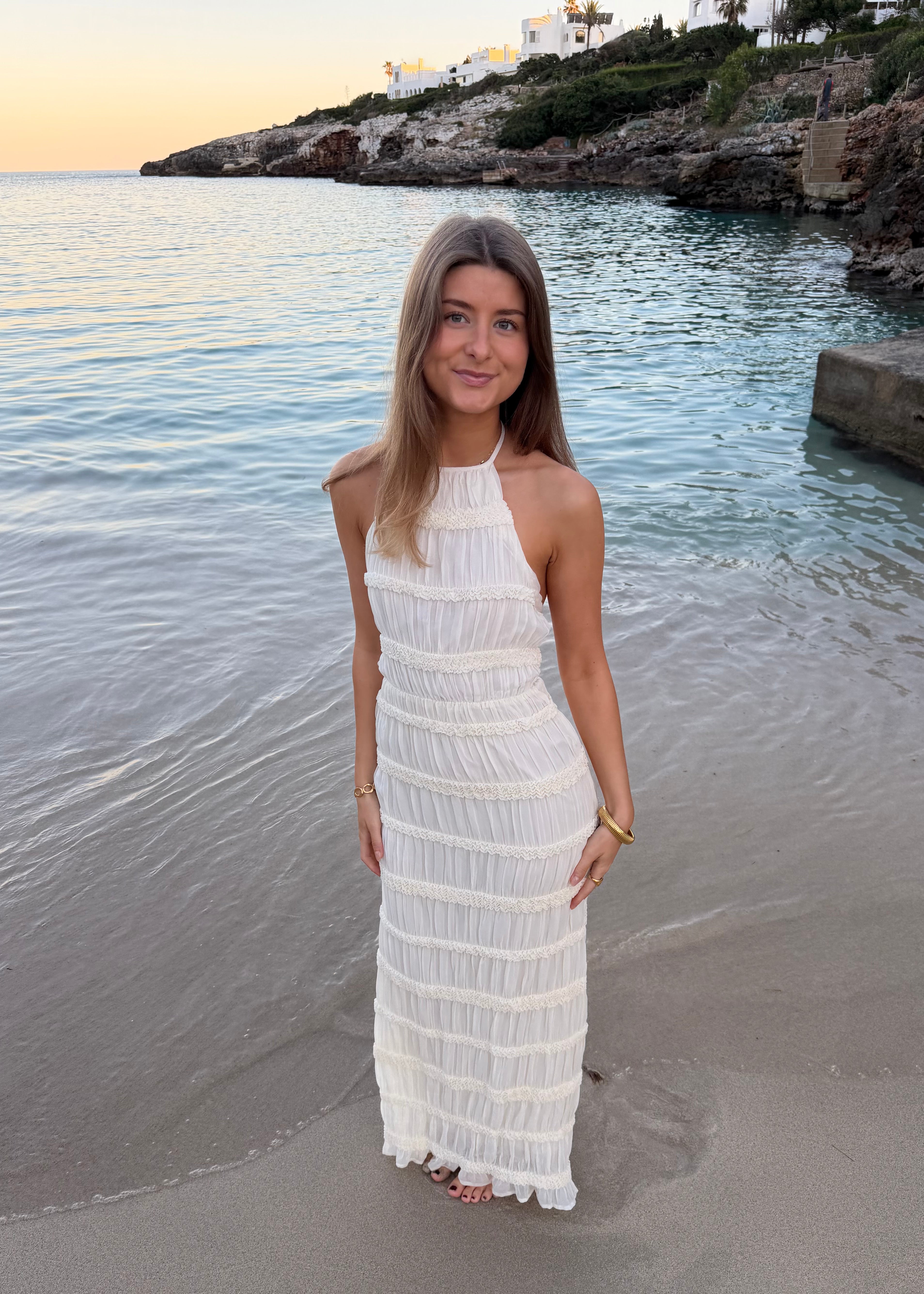knee length dresses for ladies Valeria Mesh Maxi Dress