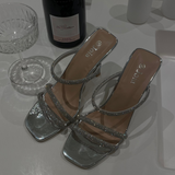 Rhinestone Stilettos - Silver