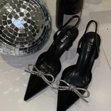 Plain Slingback Pumps - Black