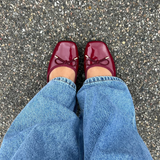 Ballerina - Square Toe - Bordeaux