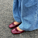 Ballerina - Square Toe - Bordeaux