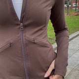 Active Zip Jacket - Dark Brown