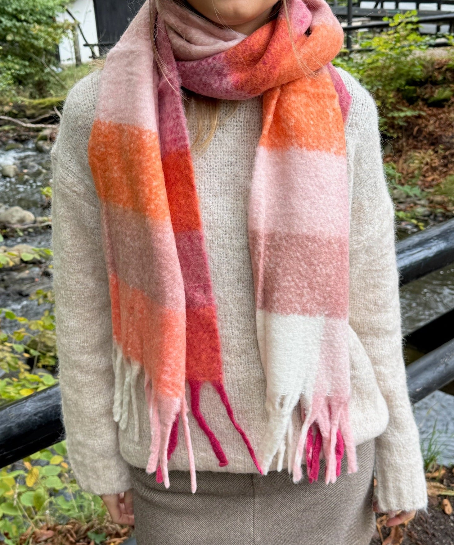 Celia Tørklæde - Orange - ByStenholt.dk