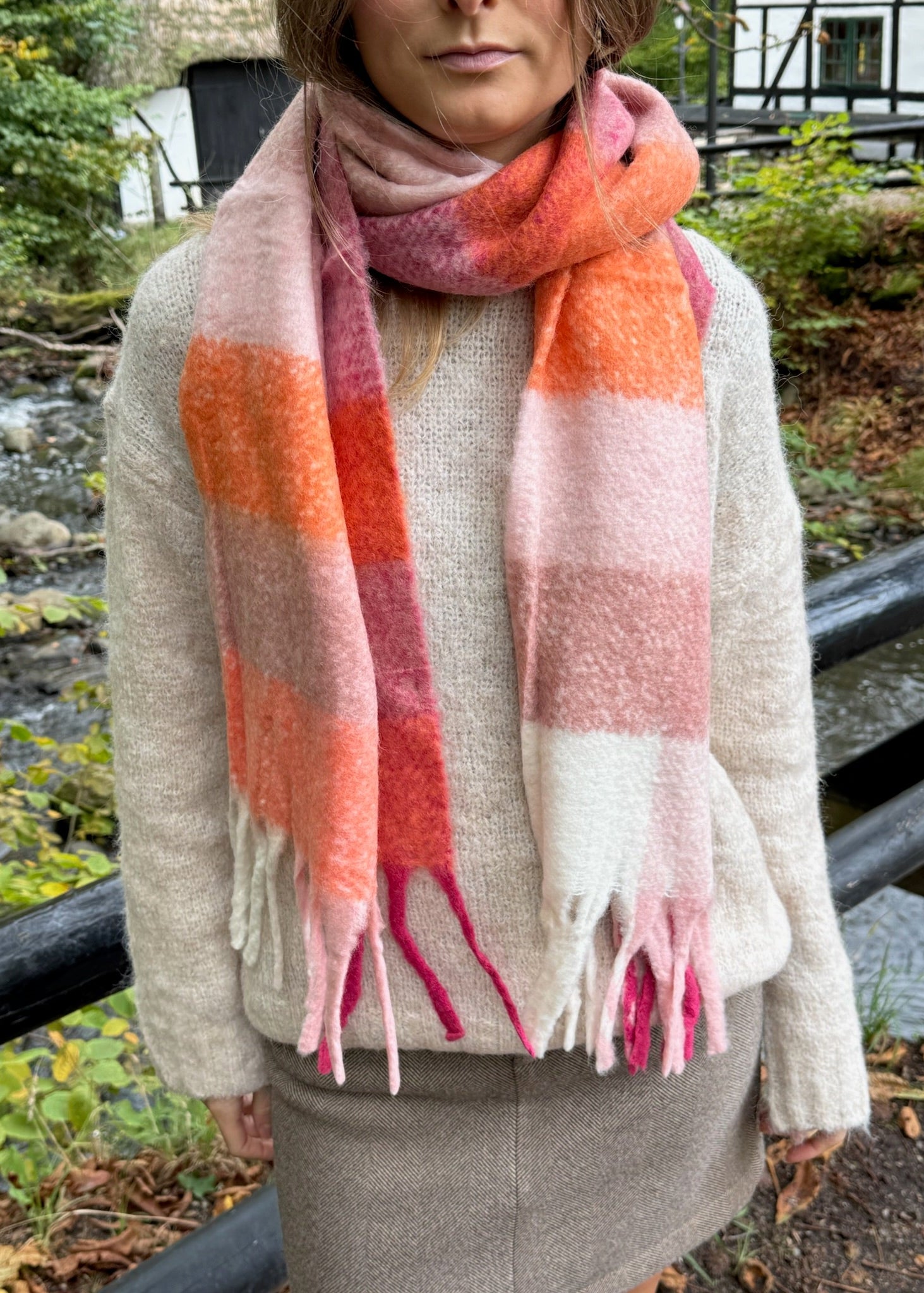 Celia Tørklæde - Orange - ByStenholt.dk