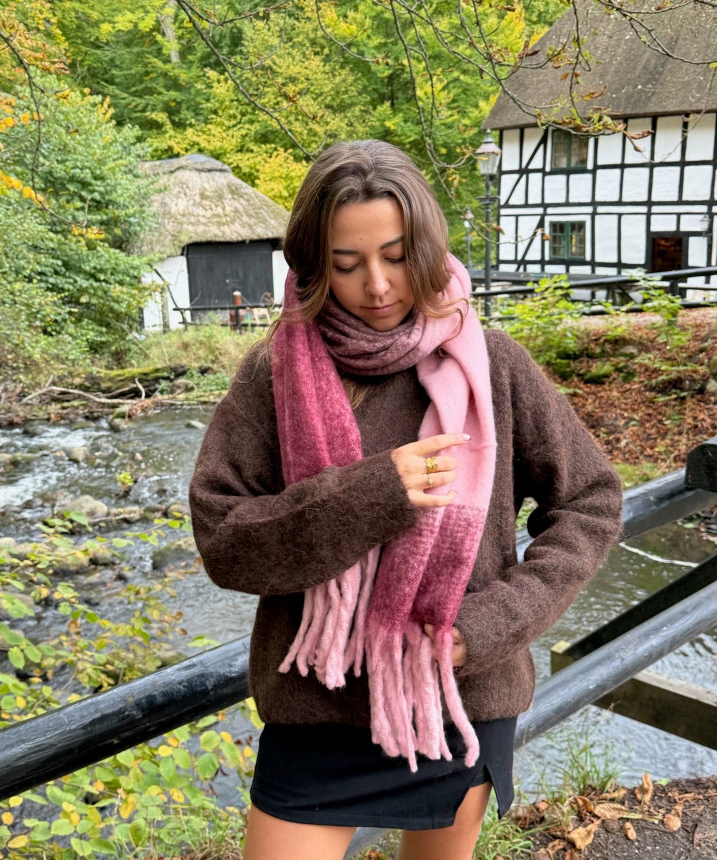 Celia Tørklæde - Pink - ByStenholt.dk