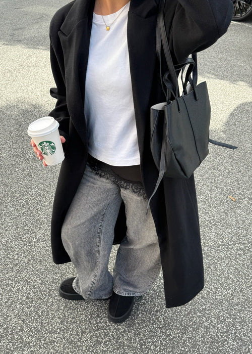 Emma Lang Coat - Sort - ByStenholt.dk