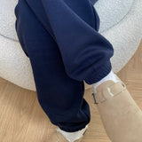 Jogging Pants With Elastic - Navy