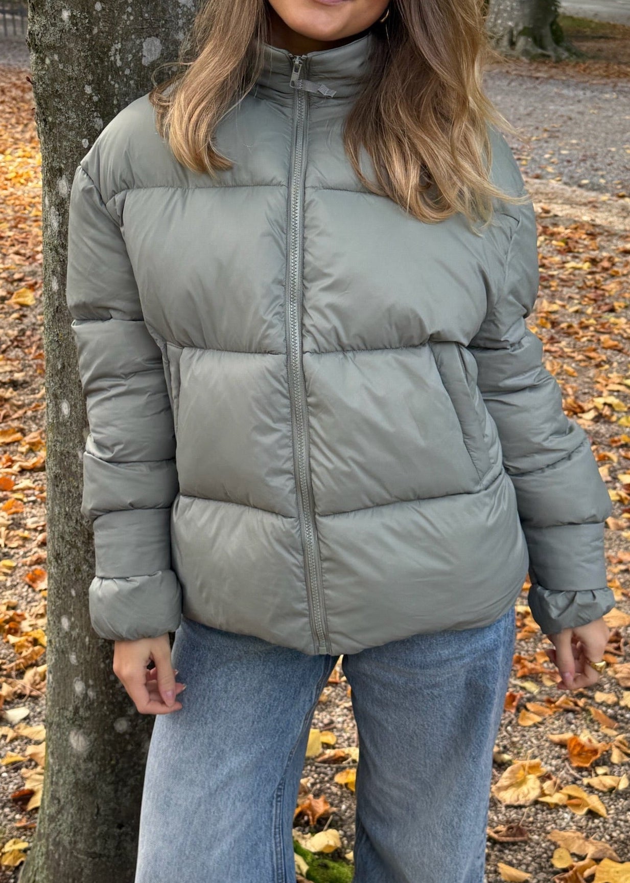 Nola Puffer Jakke - Mat Khaki - ByStenholt.dk