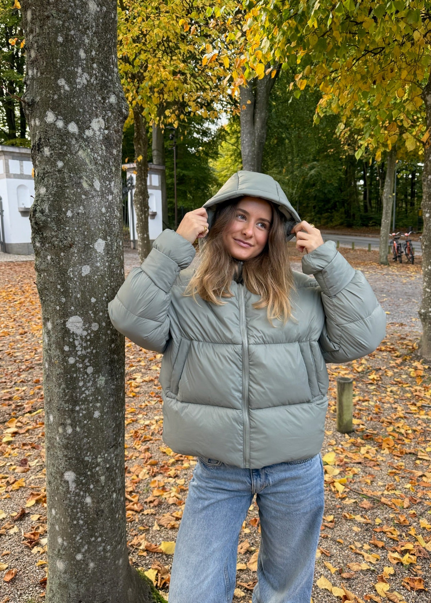 Nola Puffer Jakke - Mat Khaki - ByStenholt.dk