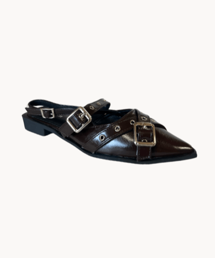 Seline Slingbacks - Mørkebrun - ByStenholt.dk