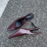 Serena Slingback Pumps - Vinrød - ByStenholt.dk