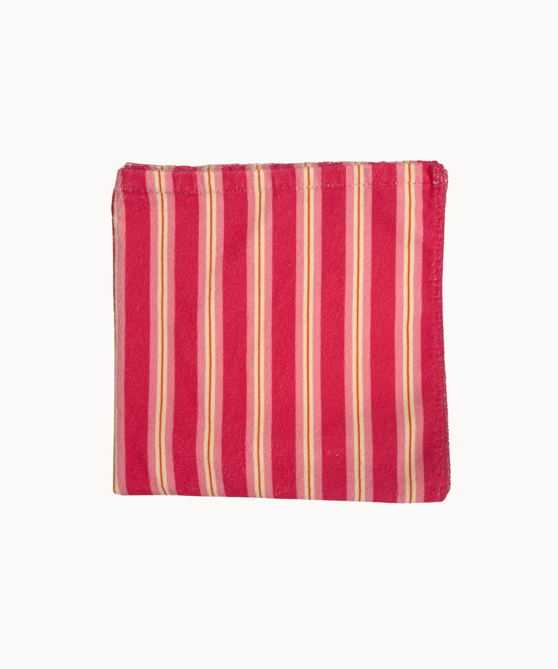 Strandhåndklæde - Stribet Lyserød - ByStenholt.dk
