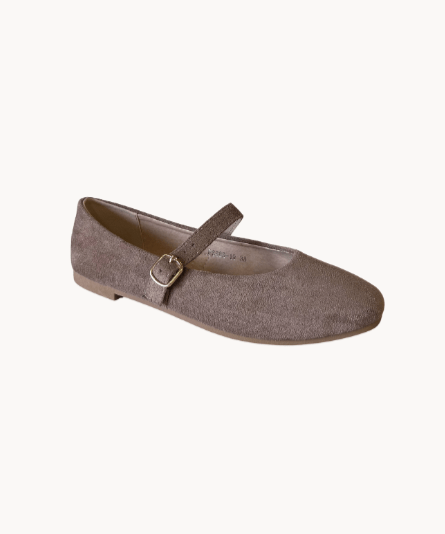 Suede Ballerina - Taupe - ByStenholt.dk