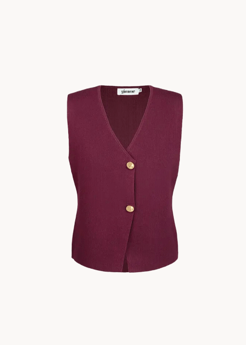 Tayla Vest - Bordeaux - ByStenholt.dk