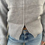 Zip Knit Cardigan - Grey