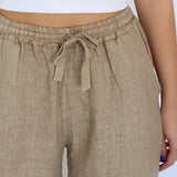 Linen trousers - Dark sand