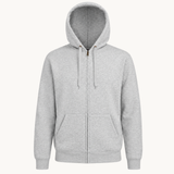 Hoodie With Zipper - Grey