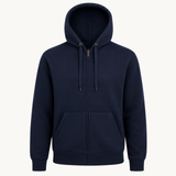 Hoodie With Zipper - Navy
