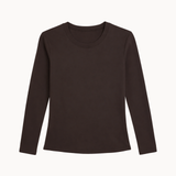 Active Long-sleeved Blouse - Dark Brown