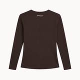Active Long-sleeved Blouse - Dark Brown