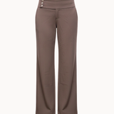 Low Waist Bukser - Brun