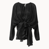 Flair Satin Kjole - Sort