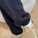 Sweatpants With Elastic - Black