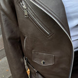 Leather jacket - Dark grey