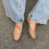 Ballerina with tie - Beige