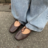 Ballerina with tie - Dark brown