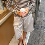 Vide Bermuda Shorts - Beige