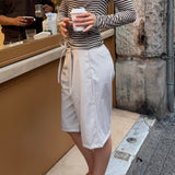 Vide Bermuda Shorts - Beige