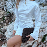 Lace Scarf - Dark Brown