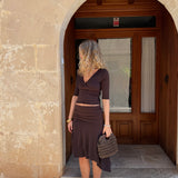 Lace Scarf - Dark Brown