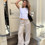 Wide Suit Pants - Beige