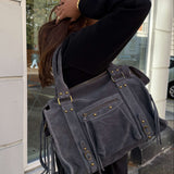 Paris Suede Bag - Grey