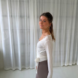 Ballet Wrap Bluse - Hvid
