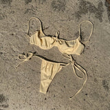 Draped Bikini - Butter Yellow