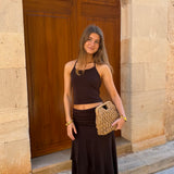 Lace Scarf - Dark Brown