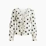 Bea Polka Skjorte - Hvid