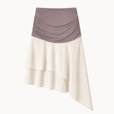 Aia Asymmetrisk Midi Nederdel - Creme/Taupe