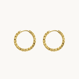 Textured Hoops - Guldbelagt