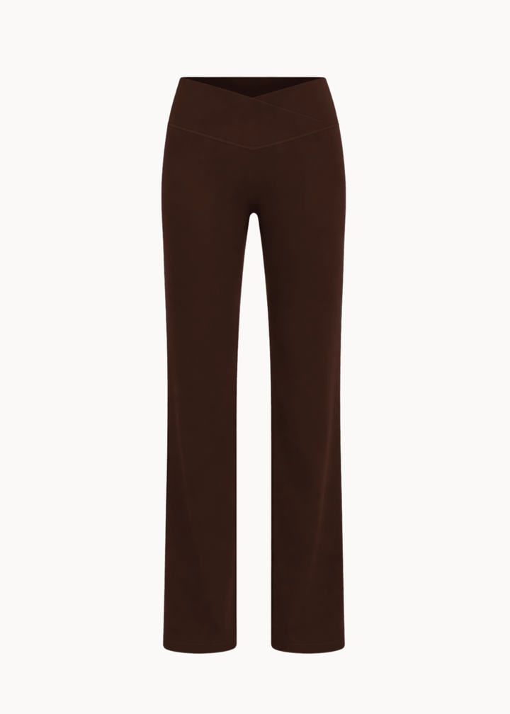 Active Straight Wrap Tights - Mørkebrun - ByStenholt.dk