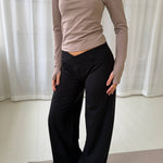 Active Straight Wrap Tights - Sort - ByStenholt.dk