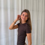 Active T-shirt - Mørkebrun - ByStenholt.dk