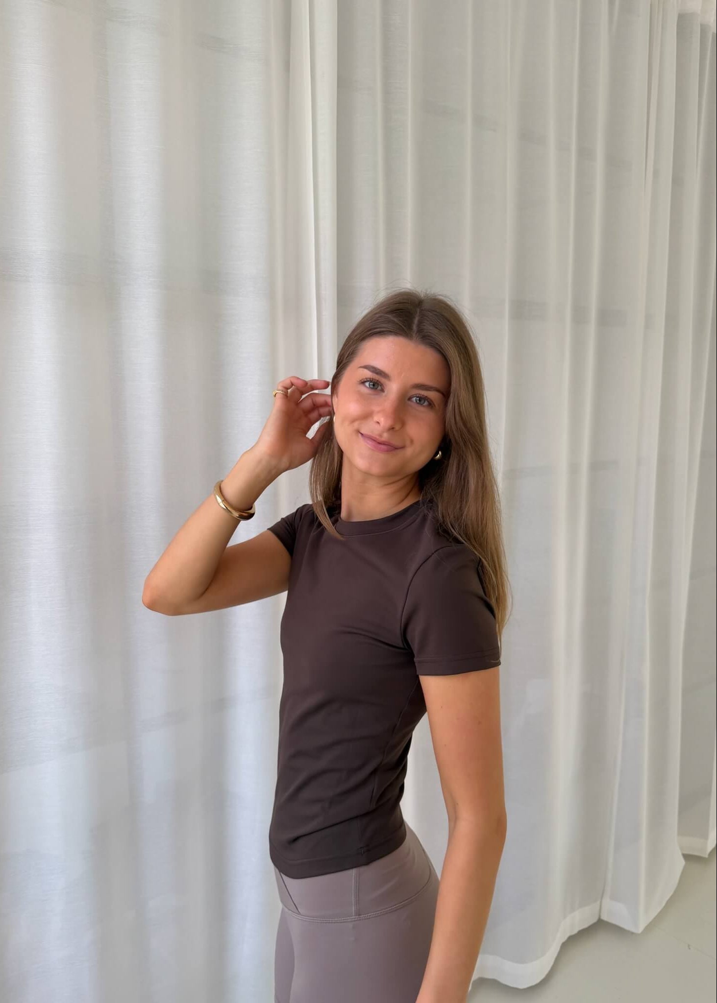 Active T-shirt - Mørkebrun - ByStenholt.dk