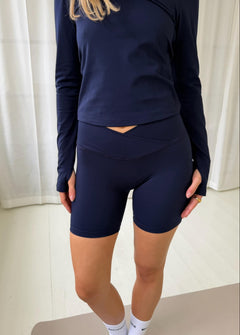 Active Wrap Shorts - Navy - ByStenholt.dk