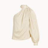 Alessa One Shoulder Bluse - Creme - ByStenholt.dk