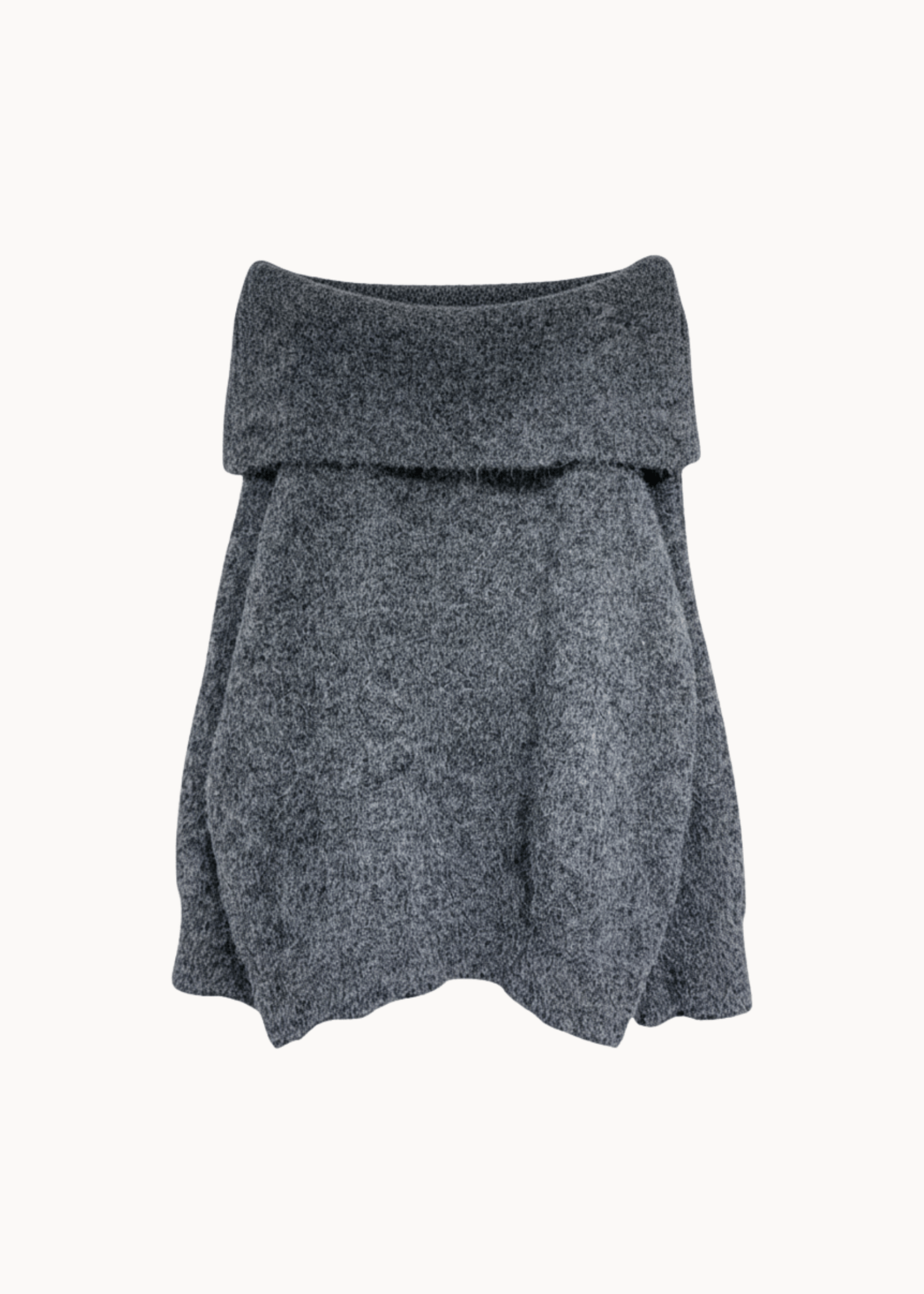 Anna Off Shoulder Strik - Grå - ByStenholt.dk