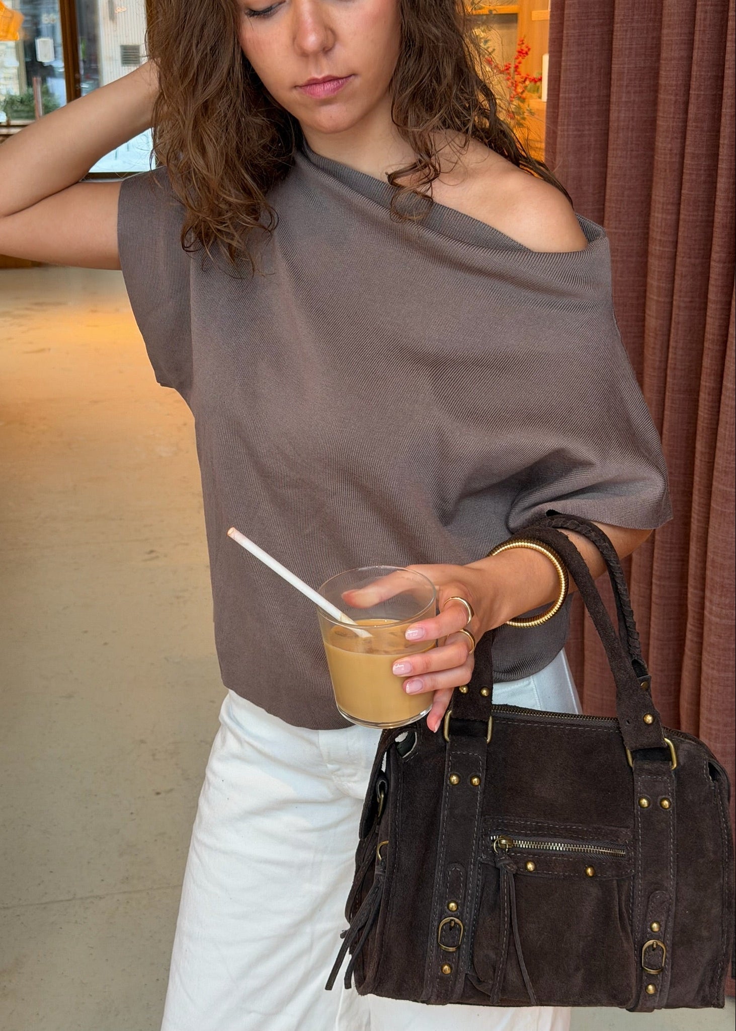 Asta Sleeveless Strik - Brun - ByStenholt.dk